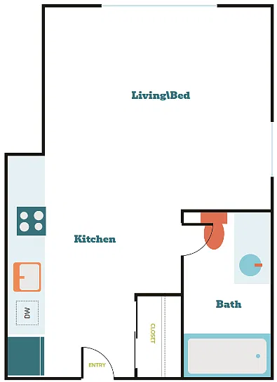 Floor plan Studio (S4)