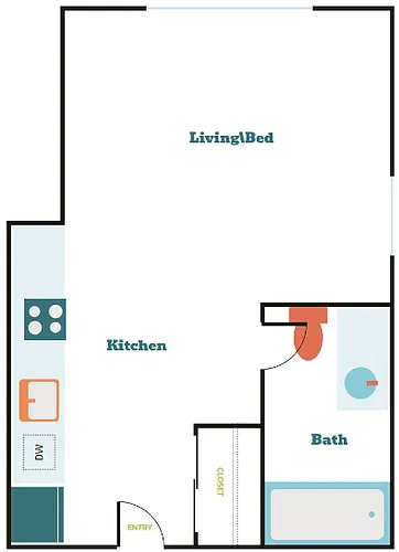 Floor plan Studio (S4)
