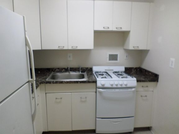 Kitchen with gas stove