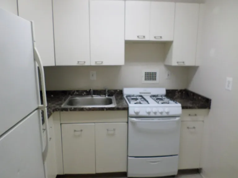 Kitchen with gas stove