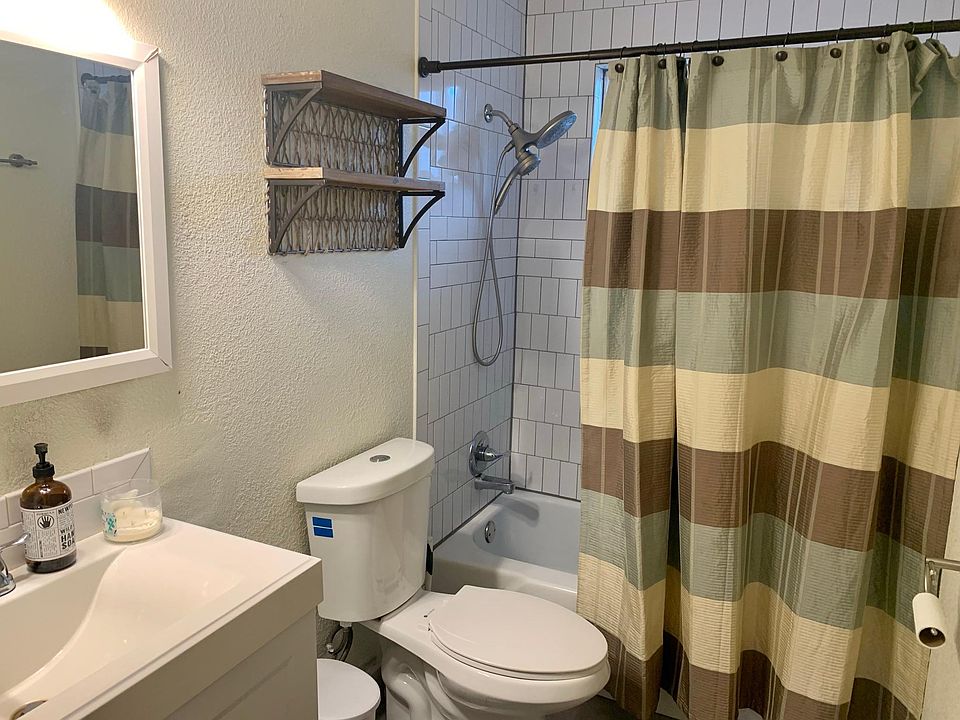 Updated bathroom, subway tile