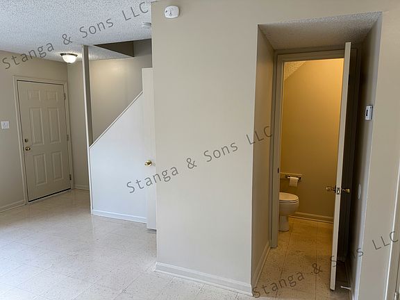 Living room and half-bath