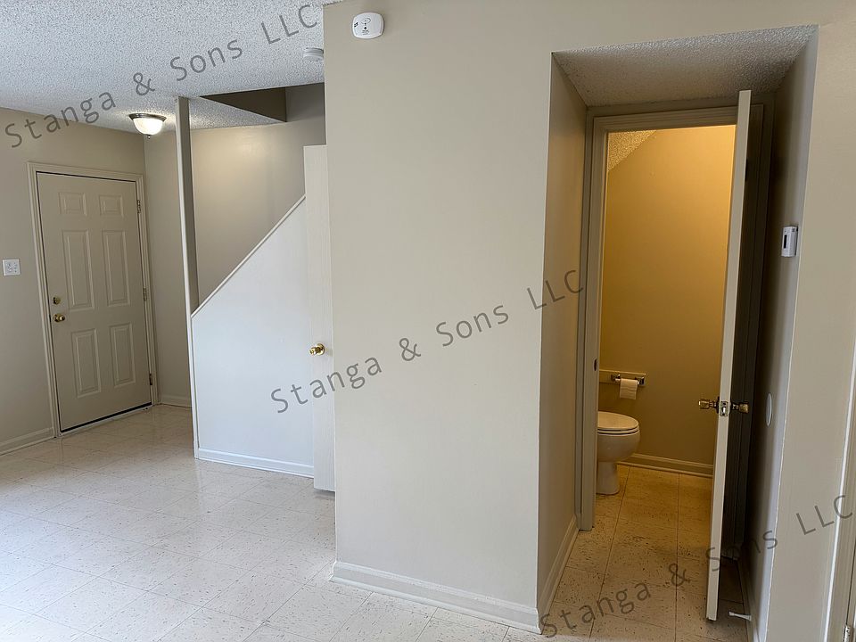 Living room and half-bath