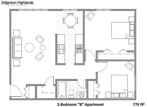 Floor plan Two Bedroom B