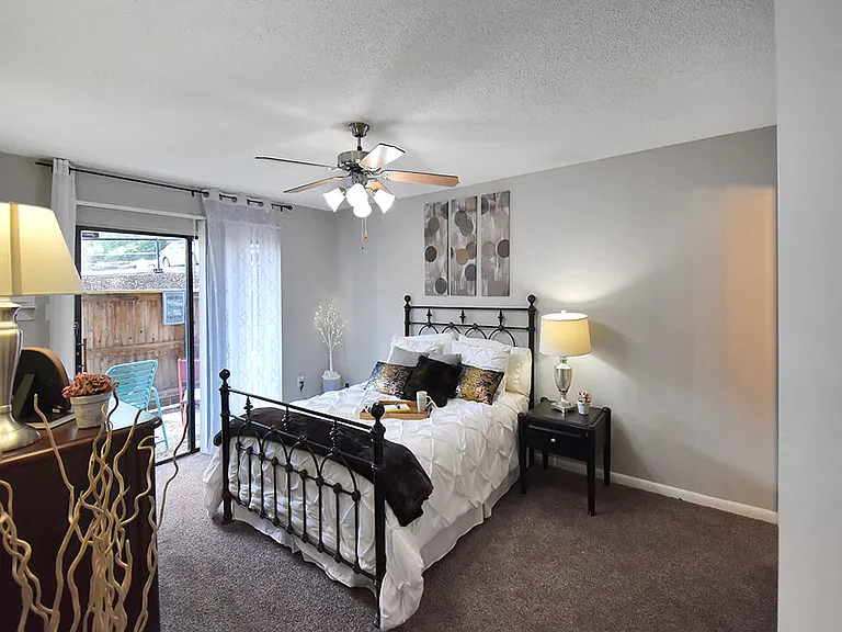 Spacious Bedroom with Fan