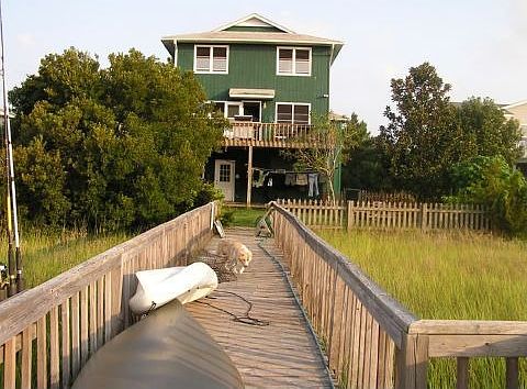 Rear view from pier