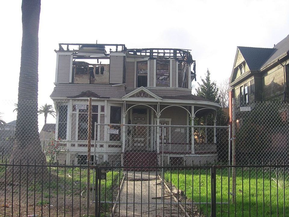 Unfortunate house was gutted by fire.