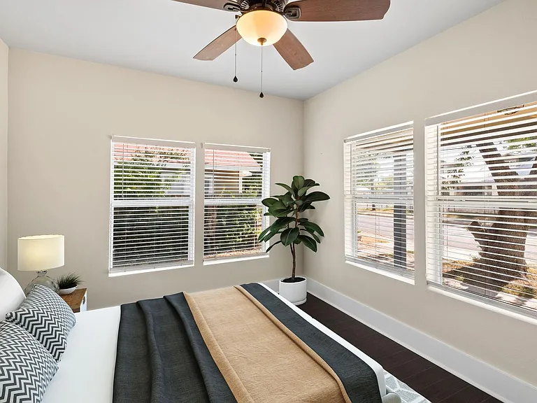 Bedroom 3. This image shows a virtually furnished space. Bedrooms come unfurnished.