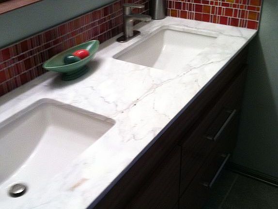Marble counter top vanity