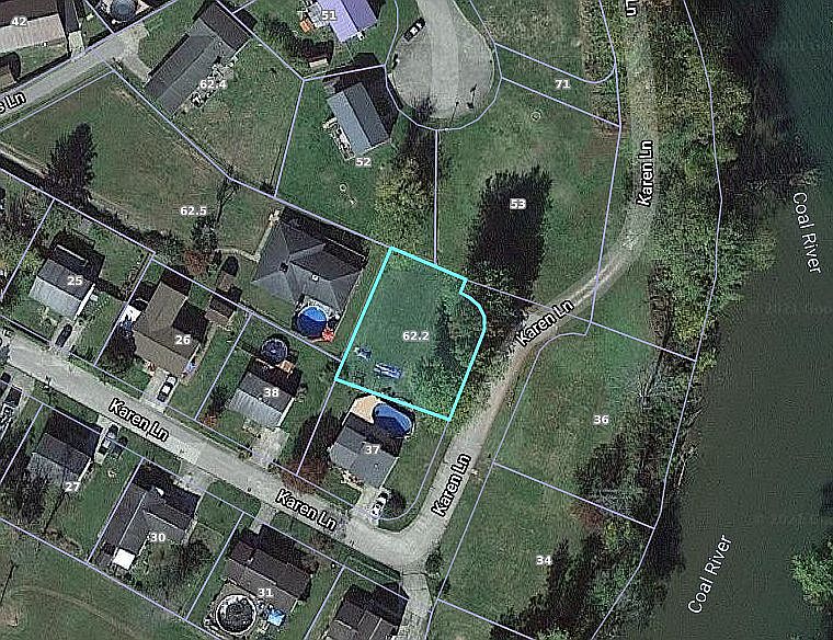 Tax map boundary overlay.