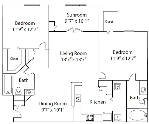 Floor plan Pinehurst - Sunroom
