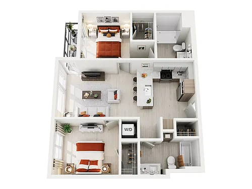 Floor plan 2X2 F