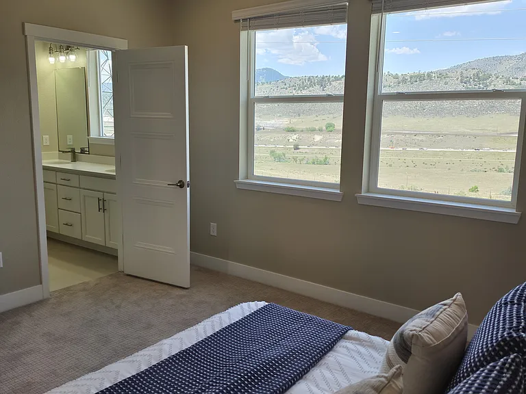 Master bedroom and attached master bath