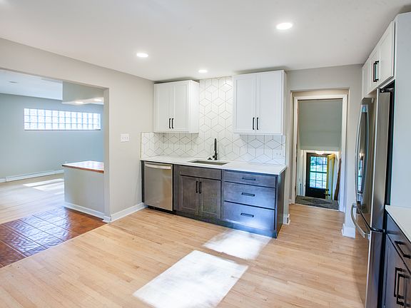 Kitchen to living and dining