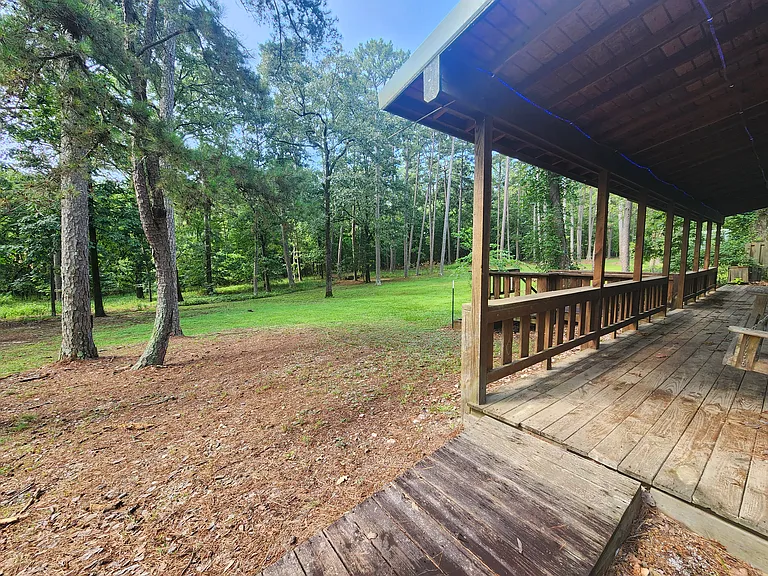 View from the back porch sitting space.