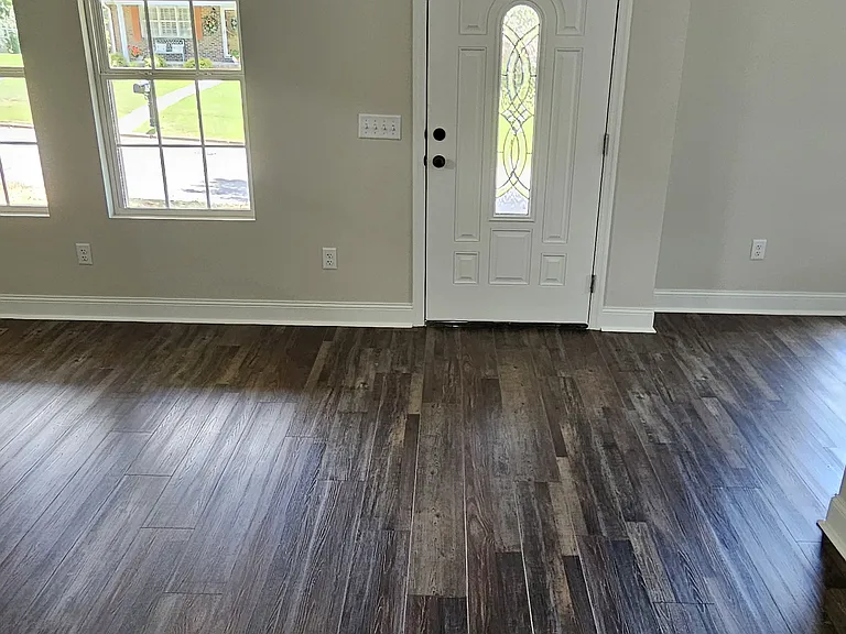 Living room looking at front door
