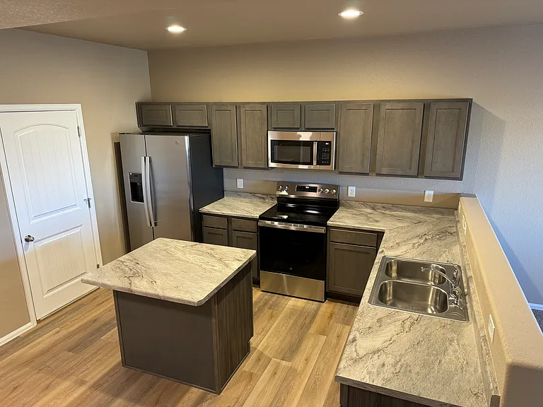 Kitchen with island