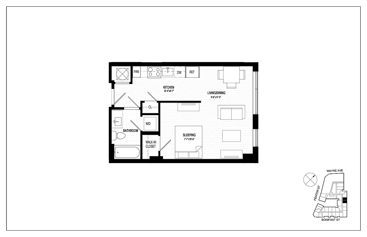 Floor plan Studio E01b