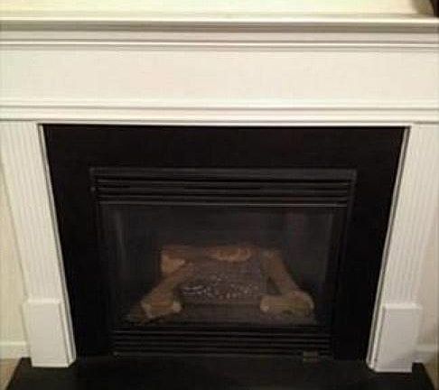 Gas Logs and Built in TV Nook