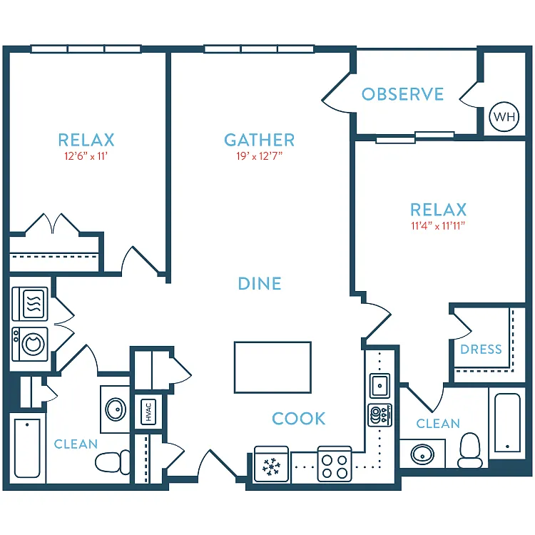 Floor plan 1136 Waypointe B11