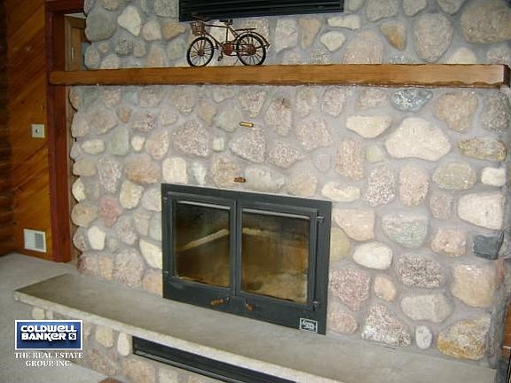 Wood burning fireplace