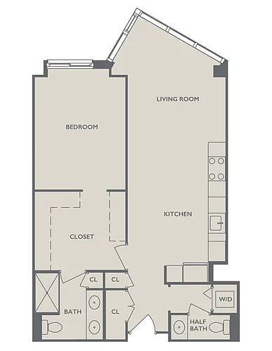 Floor plan One Bedroom E
