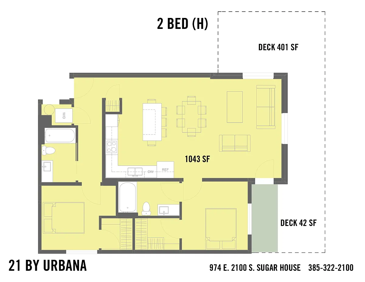 Floor plan 2 BED (2H)