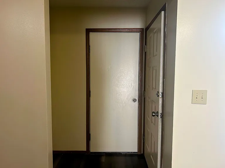 The entry door and garage door