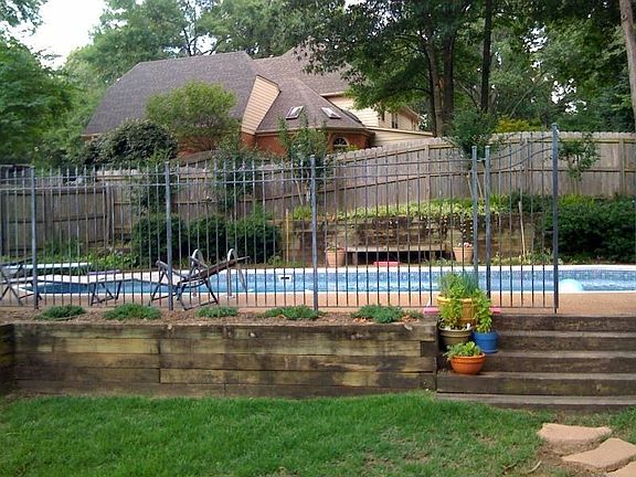 Pool from shaded patio