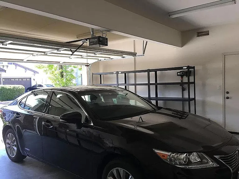 2-car garage & storage rack