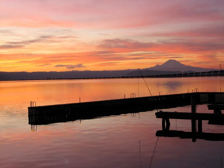 Mt Rainer sunset view.