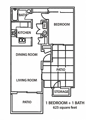 Floor plan One Bedroom