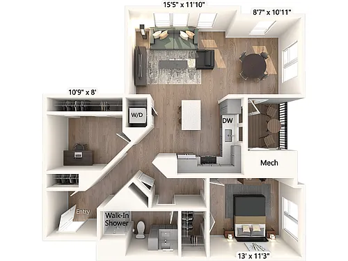 Floor plan A3D-1032sf