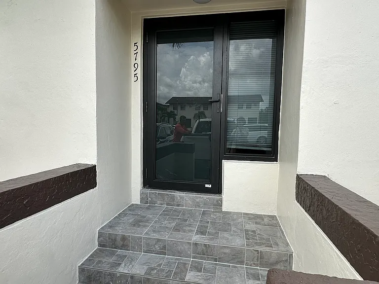 Front door and porch