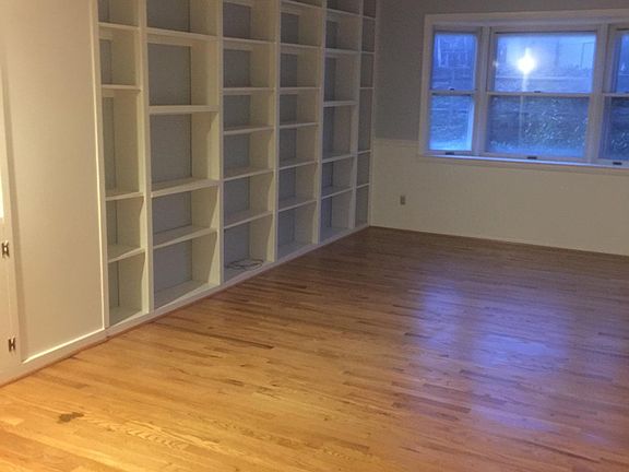 Family Room with built-in shelves