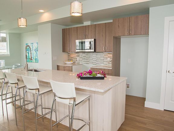 Highend gas stove and stainless steel double door fridge not show in this photo.