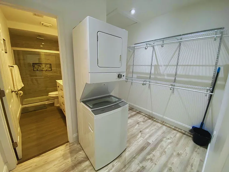 Laundry area with washer available for your use.