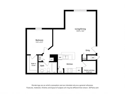 Floor plan One Bedroom