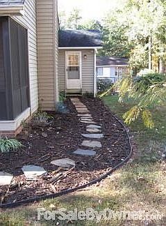 Landscaping on side of house