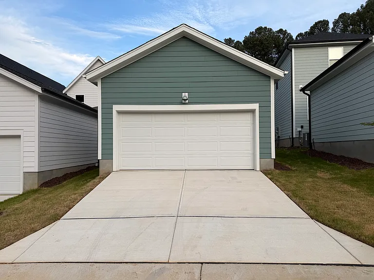 Detached double garage