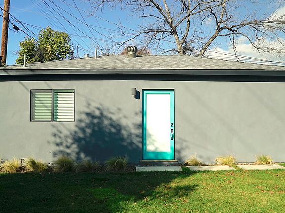 With door shade down