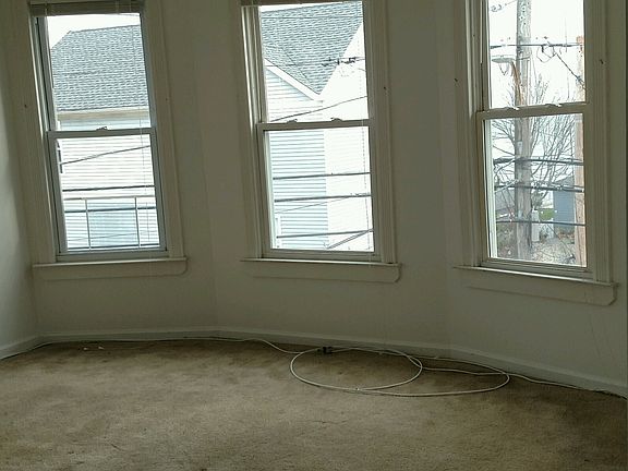 large living room, water view