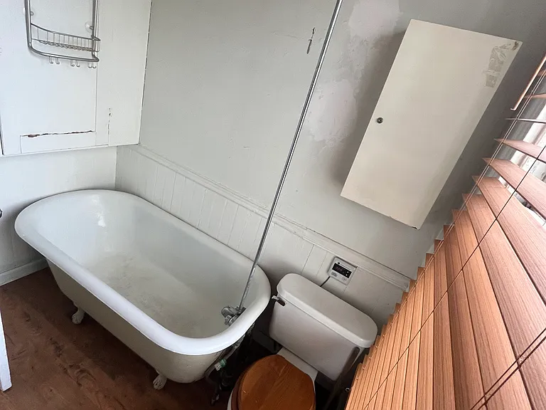 Claw Tub with Shower in Bathroom