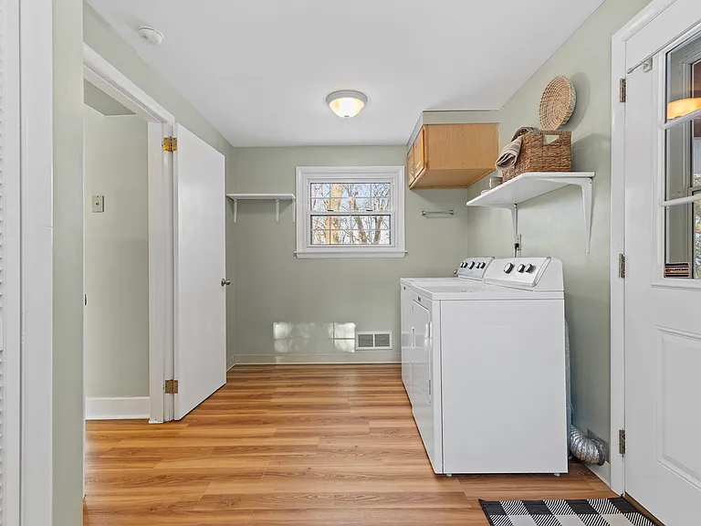 Laundry room and side entrance