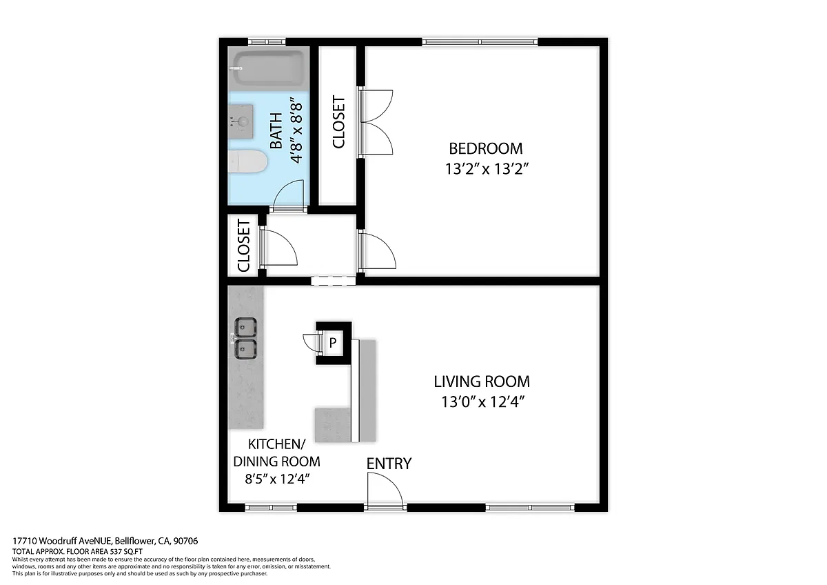 Floor plan 1 bedroom