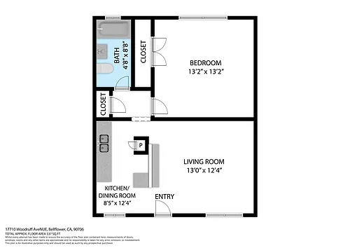 Floor plan 1 bedroom