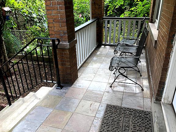 Slated private front porch
