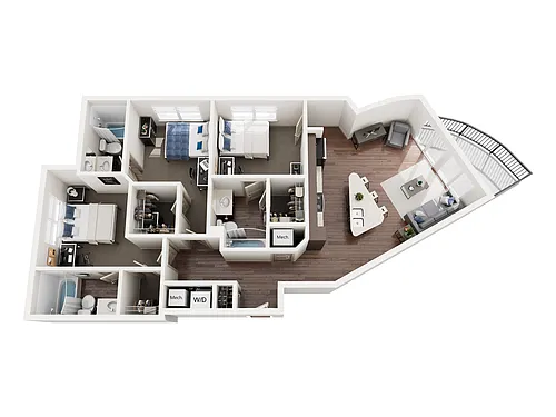 Floor plan 3B Patio