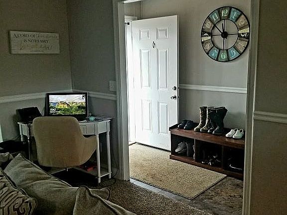Living room view of foyer