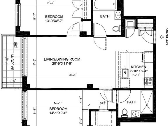 2nd image of 351 W 54th St APT 7D